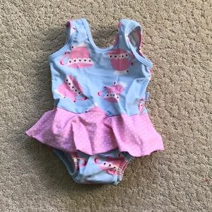 Baby Girl Swimsuit with built-in diaper 12 Months